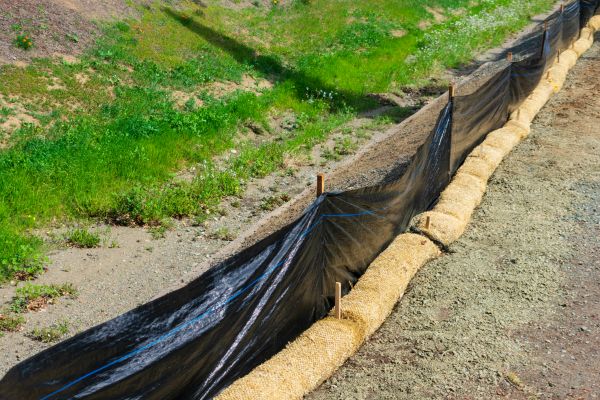 Straw Wattle Installation in Sun Prairie